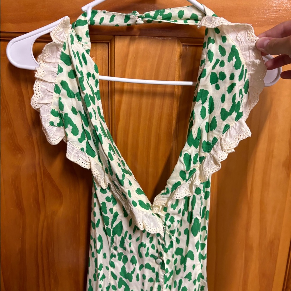 ASOS Green and White Dress